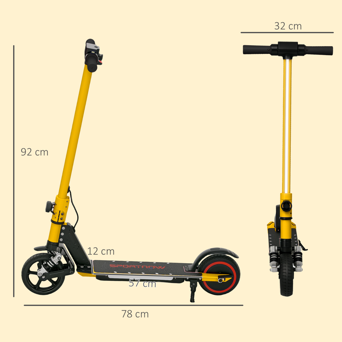 SPORTNOW Folding Electric Scooter w/ LED Lights and Display - Picture 35 of 59