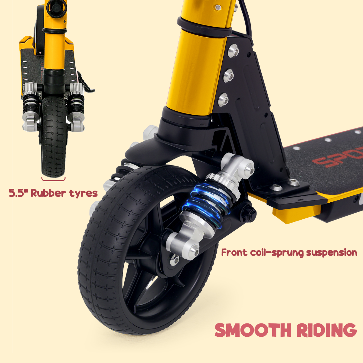 SPORTNOW Folding Electric Scooter w/ LED Lights and Display - Picture 37 of 59