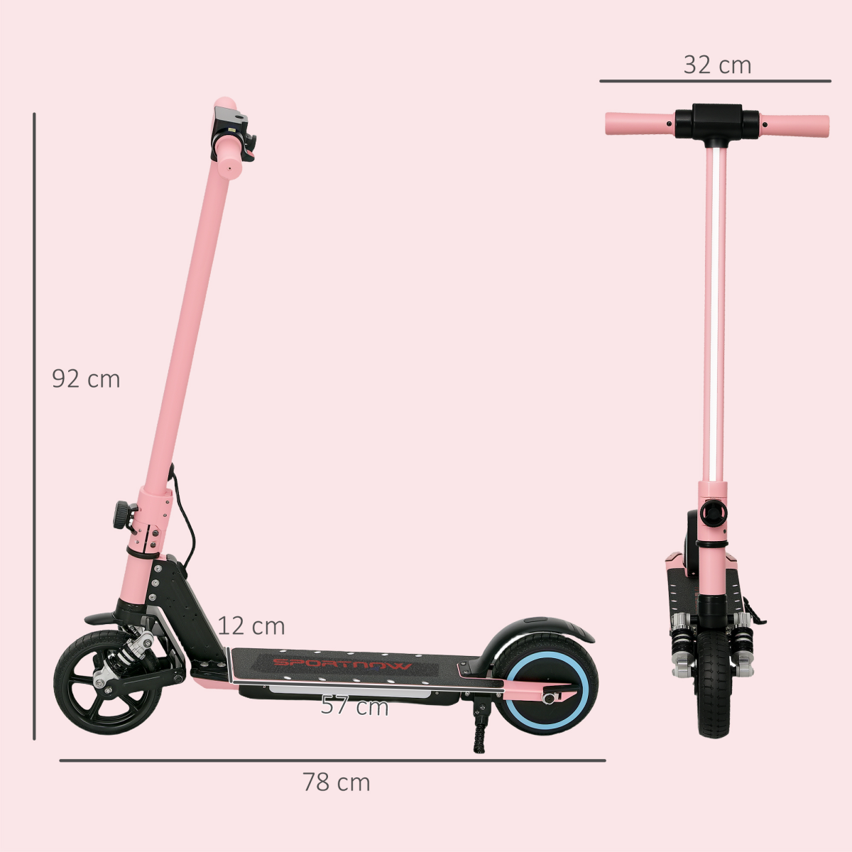 SPORTNOW Folding Electric Scooter w/ LED Lights and Display - Picture 25 of 59