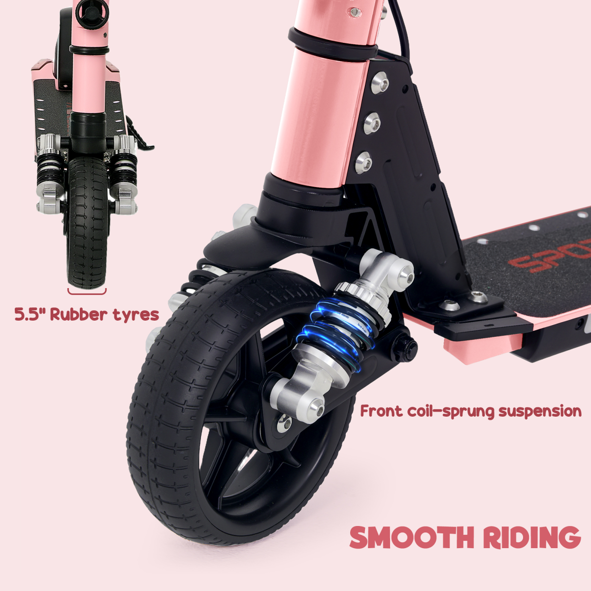 SPORTNOW Folding Electric Scooter w/ LED Lights and Display - Picture 27 of 59