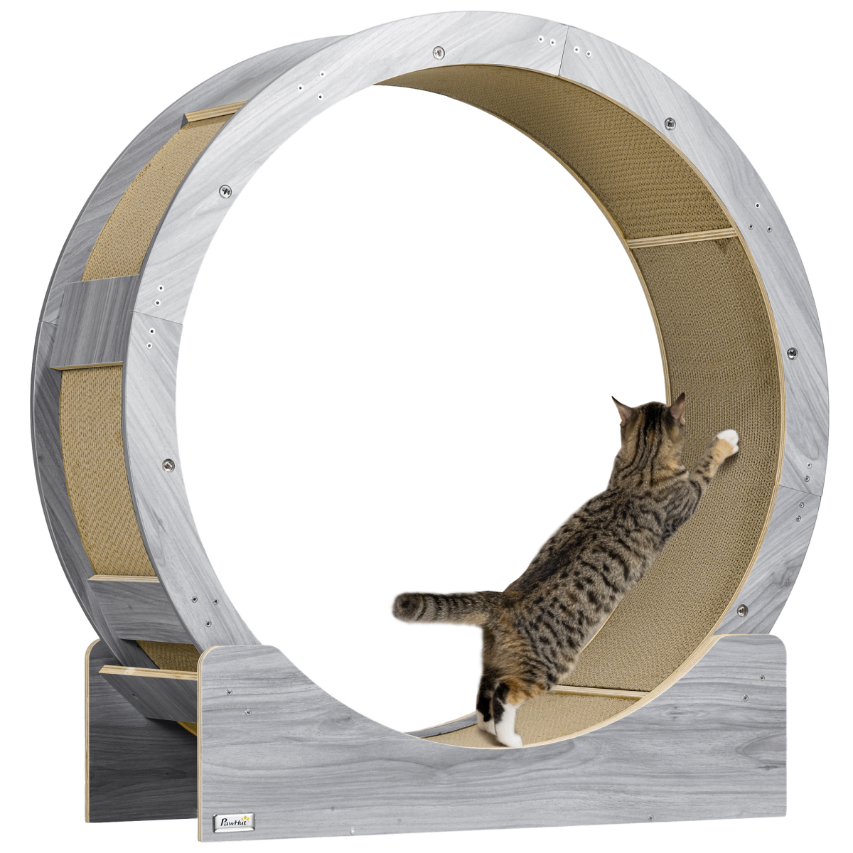 PawHut Cat Wheel with Brake, Scratching Pads - Picture 12 of 20