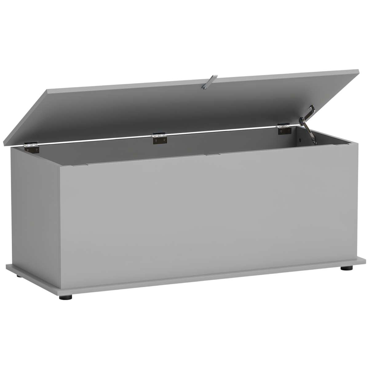 Homcom Storage Chest With Lid, 113l Storage Box, Grey