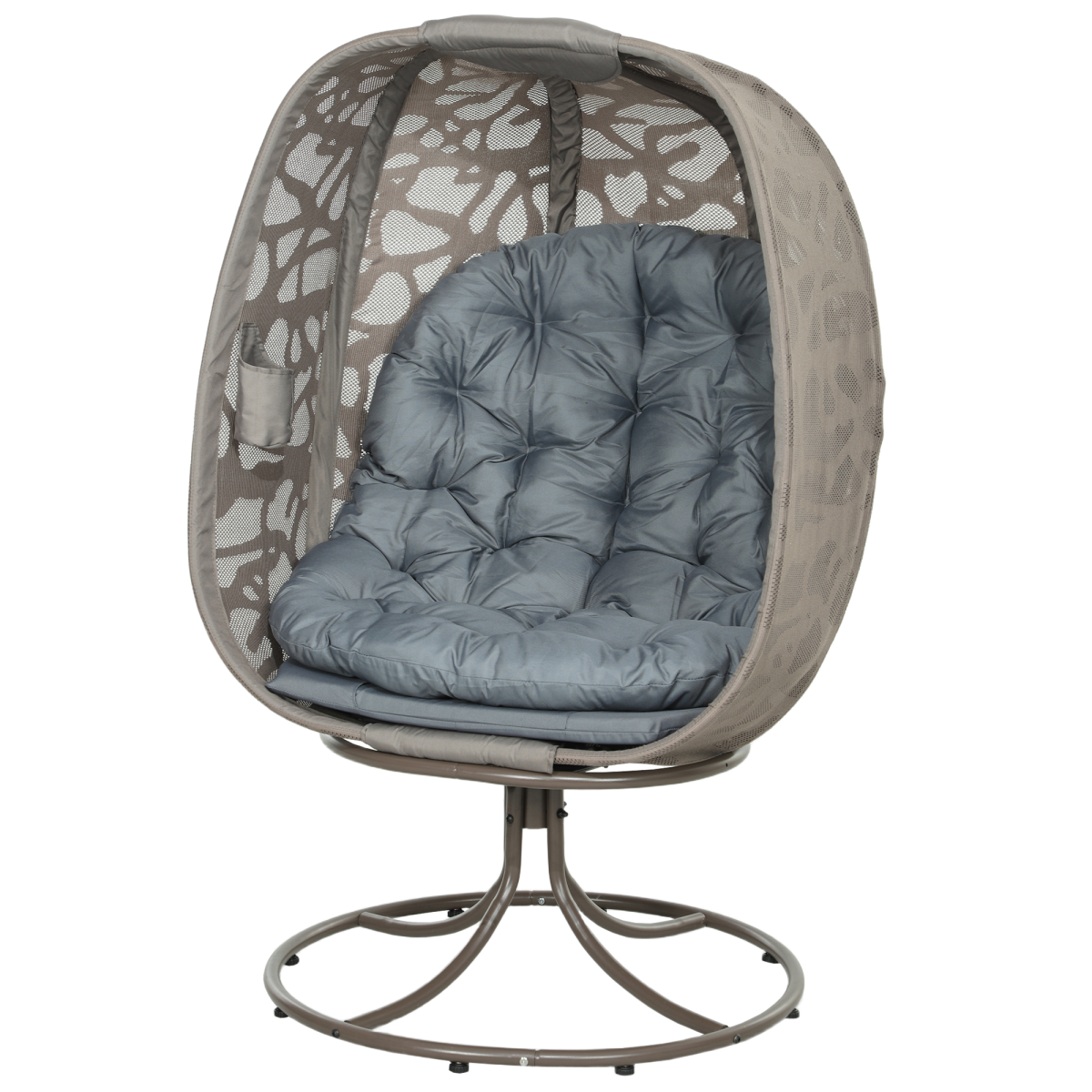 Elegant 360° Swivel Basket Seat With Padded Cushions For Comfort