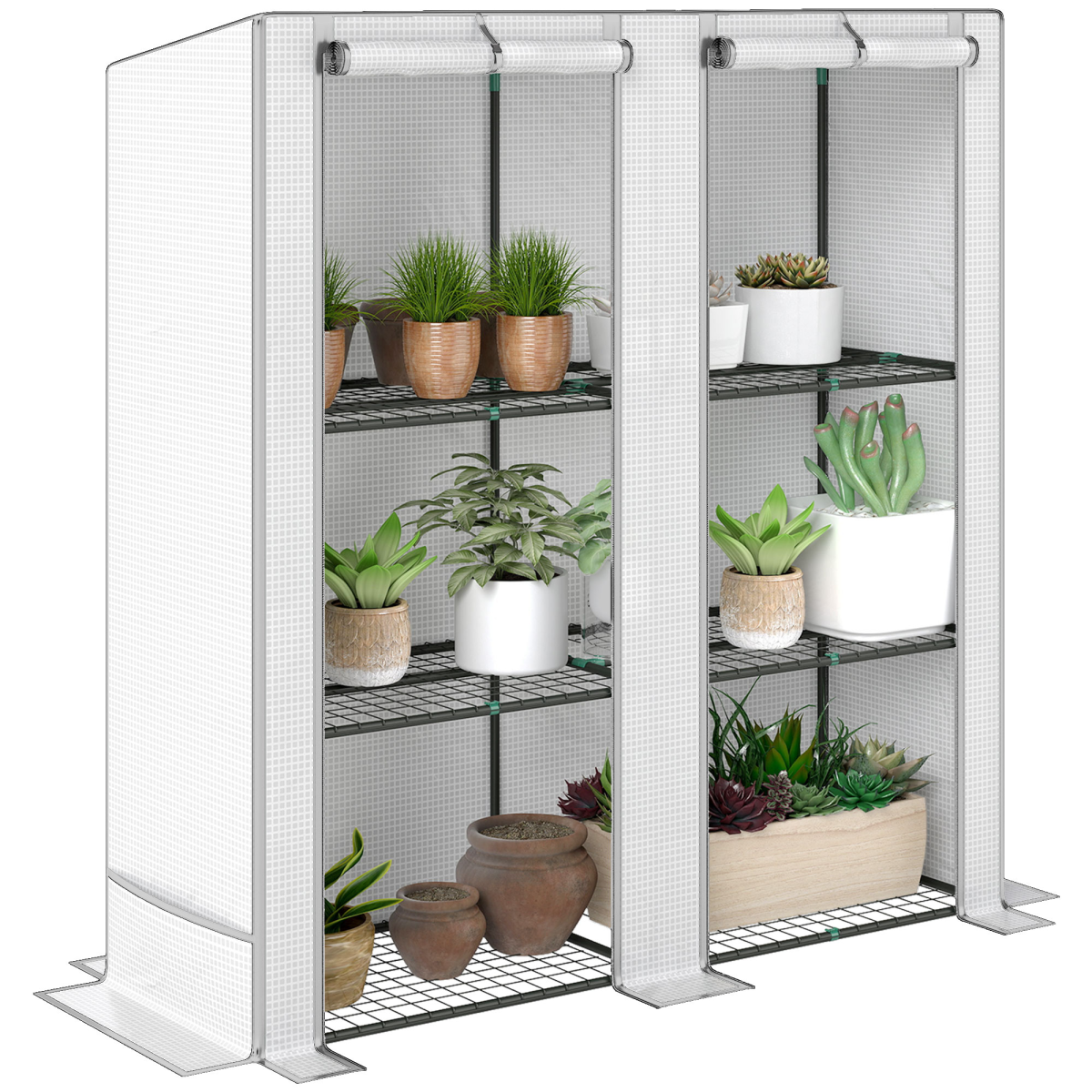 Garden Plant Organiser - Durable Shelves with Weather Protection
