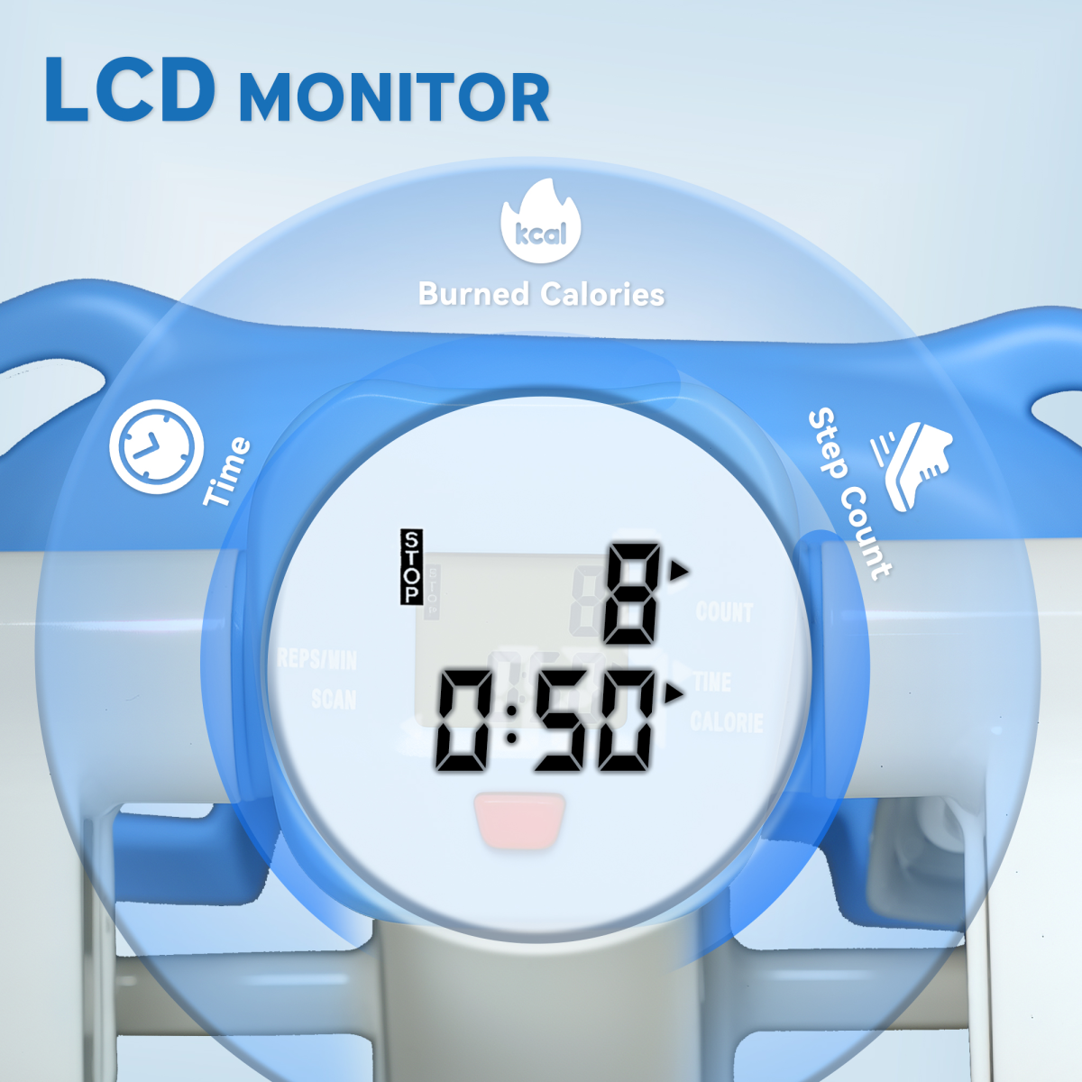 HOMCOM Portable Mini Stepper Step Machine for Home Gym Office Exercise - Picture 14 of 20