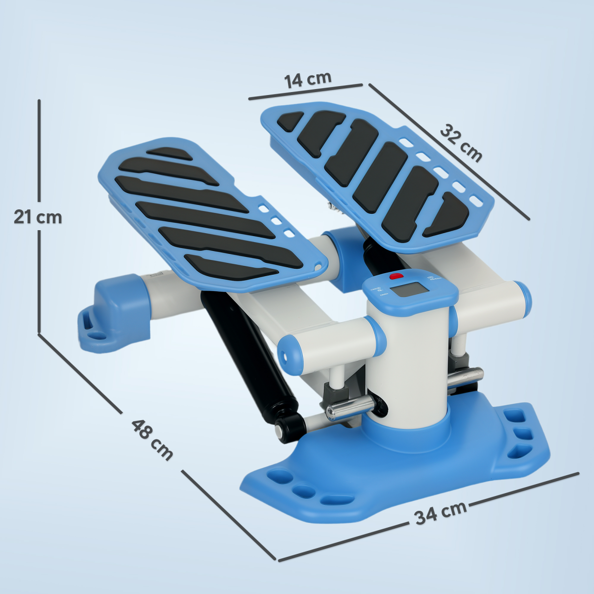 HOMCOM Portable Mini Stepper Step Machine for Home Gym Office Exercise - Picture 16 of 20