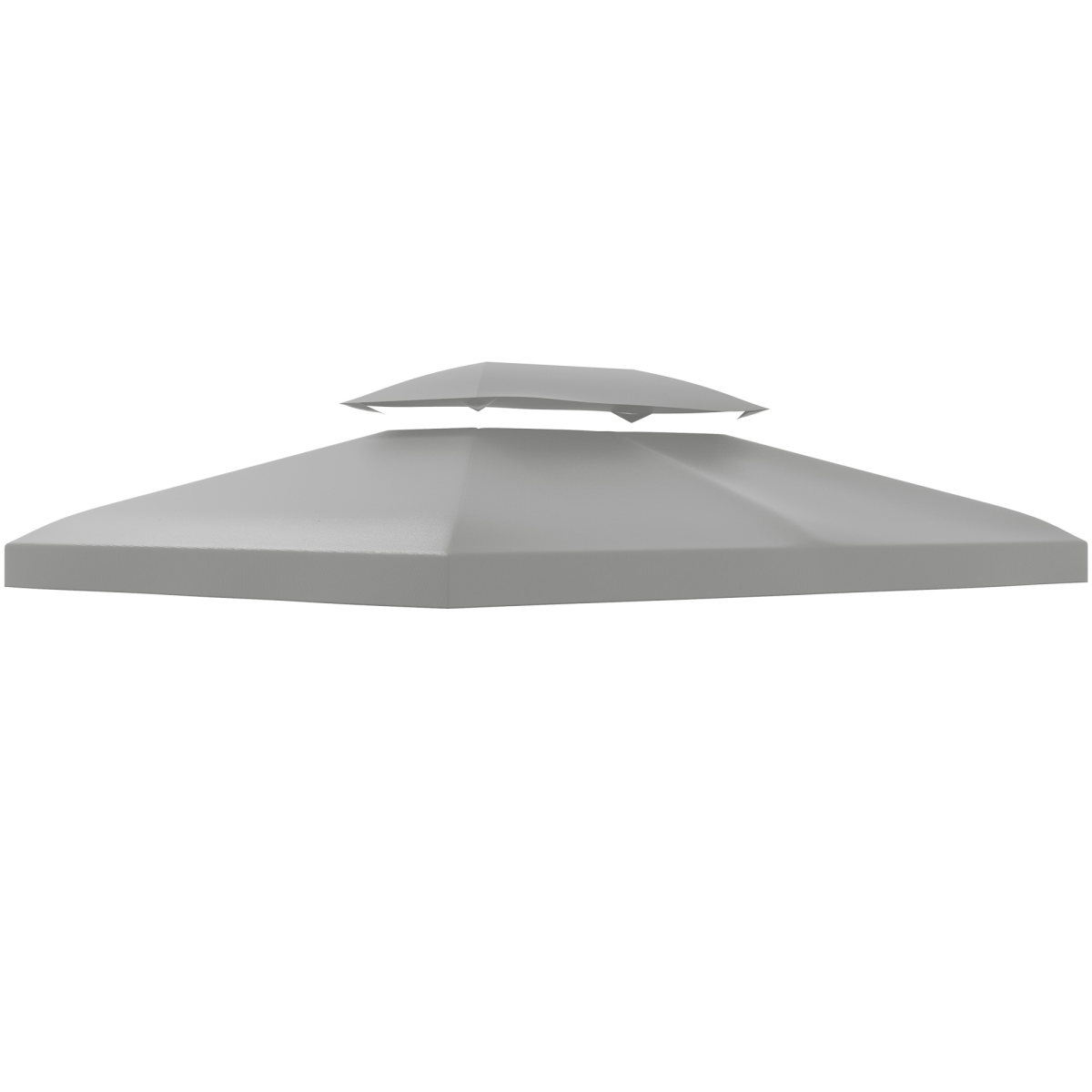 3x4m Gazebo Replacement Roof Canopy 2 Tier Top Uv Cover Patio Grey