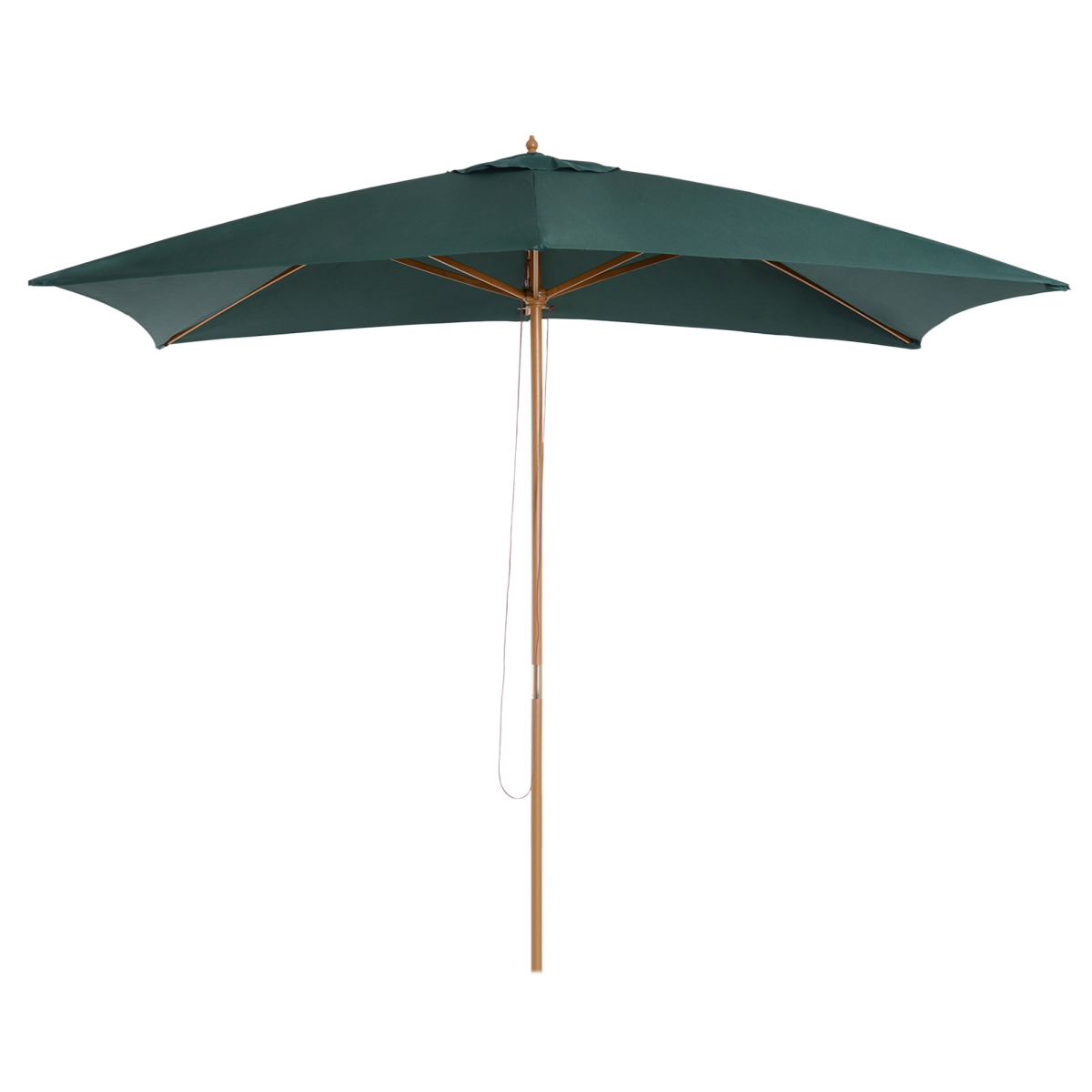  295l X 200w X 255hcm Wooden Garden Patio Parasol Umbrella-Dark Green