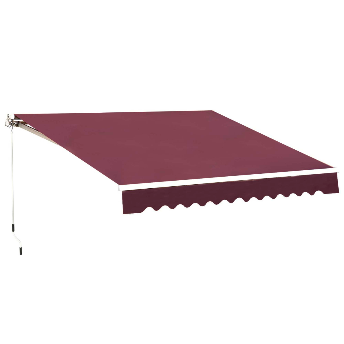  Manual Retractable Awning, 3x2.5 M-Red