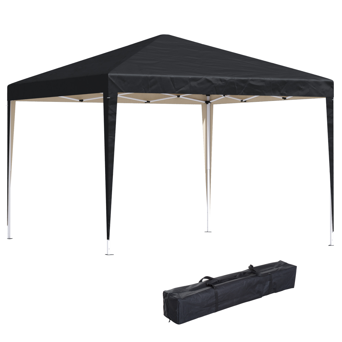 3 X 3m Garden Pop Up Gazebo Marquee Party Tent Wedding Canopy Black