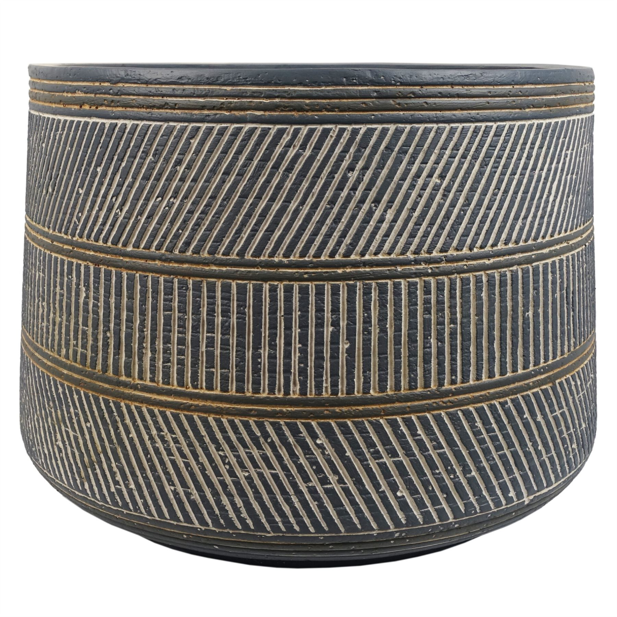 29cm X 43cm Large Maral Planter With Etching Composite Plant Pot