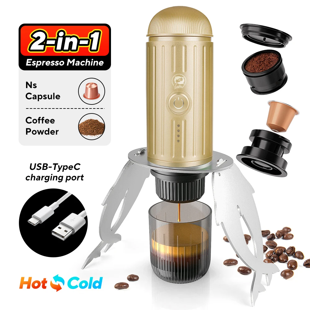 i Cafilas Tragbare Kapsel Kaffeemaschine 19 Bar Druck
