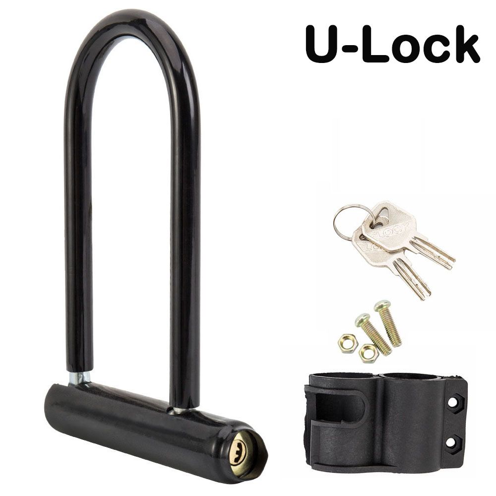 Heavy Duty U-Lock for Bikes & Scooters - High Security Locking Device