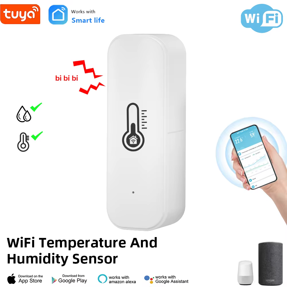 Smart Temp Sensor | WiFi Humidity Alert | Mold & Fire Warning - Picture 7 of 7