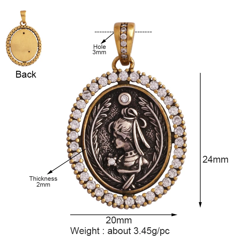 Gold Anhänger Sockel - Stoppt schwache Designs, Premium Schmuck DIY - Bild 21 von 32