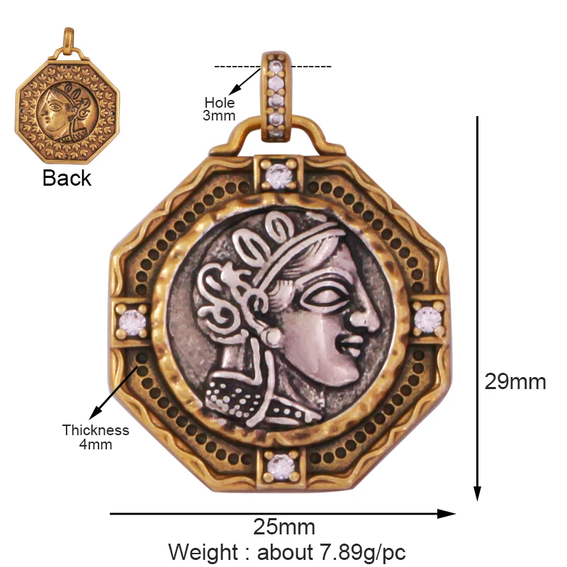 Gold Anhänger Sockel - Stoppt schwache Designs, Premium Schmuck DIY - Bild 11 von 32