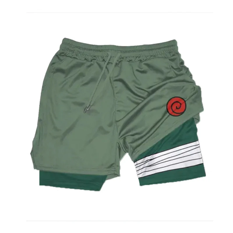 Bandai Naruto Anime Pantaloncini da Palestra per Fitness e Cosplay - Abbigliamento Sportivo Comodo - Foto 14 di 21