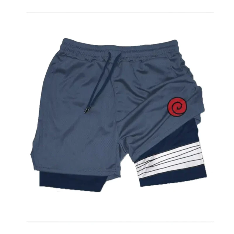 Bandai Naruto Anime Pantaloncini da Palestra per Fitness e Cosplay - Abbigliamento Sportivo Comodo - Foto 7 di 21