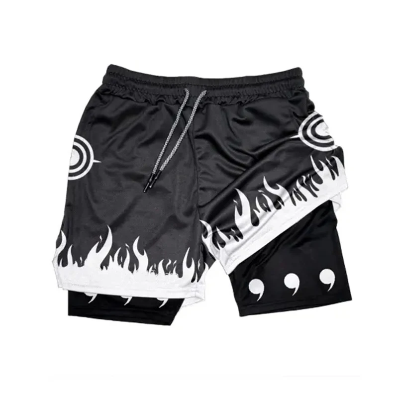 Bandai Naruto Anime Pantaloncini da Palestra per Fitness e Cosplay - Abbigliamento Sportivo Comodo - Foto 9 di 21