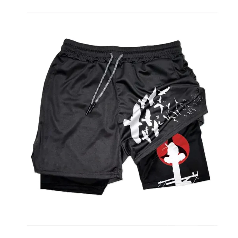 Bandai Naruto Anime Pantaloncini da Palestra per Fitness e Cosplay - Abbigliamento Sportivo Comodo - Foto 13 di 21