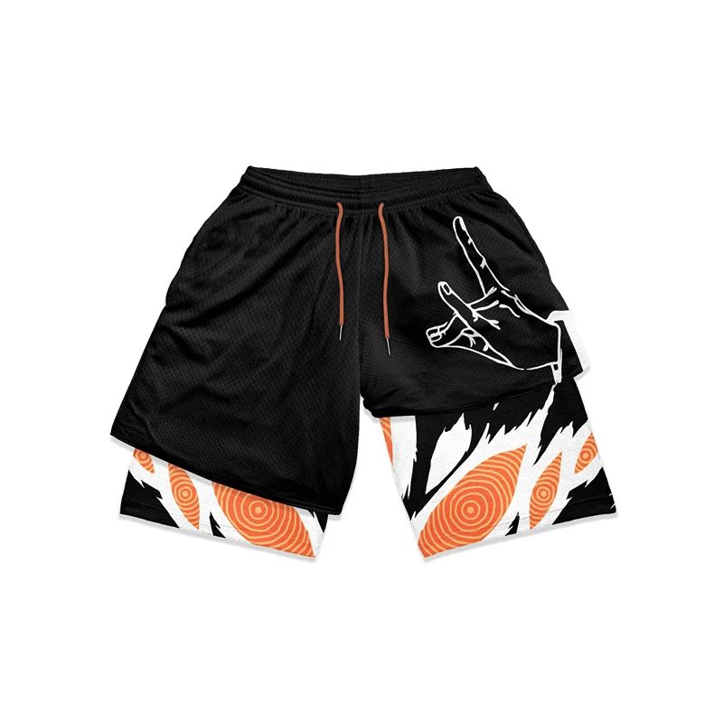 Bandai Naruto Anime Pantaloncini da Palestra per Fitness e Cosplay - Abbigliamento Sportivo Comodo - Foto 20 di 21