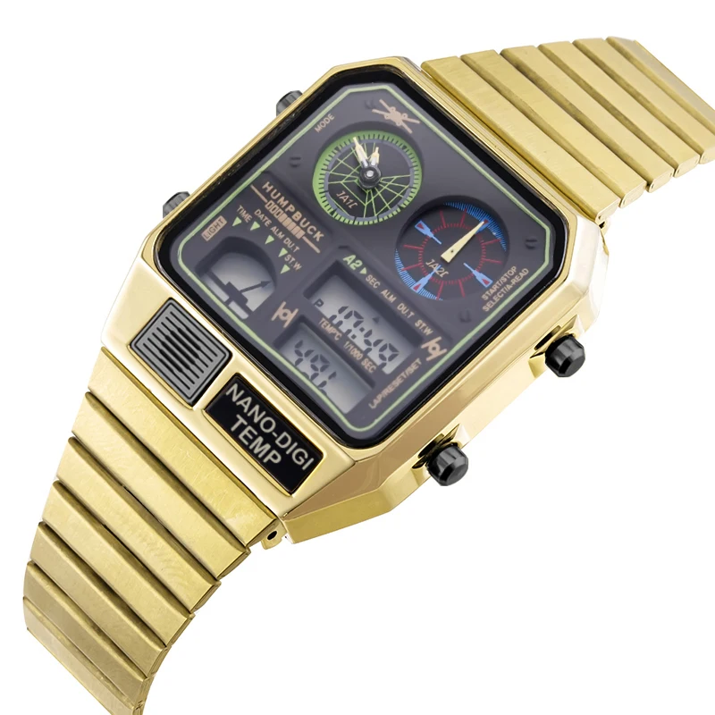 Dual Time Classic Uhr mit Temperaturanzeige | Digitale Armbanduhr - Bild 12 von 12