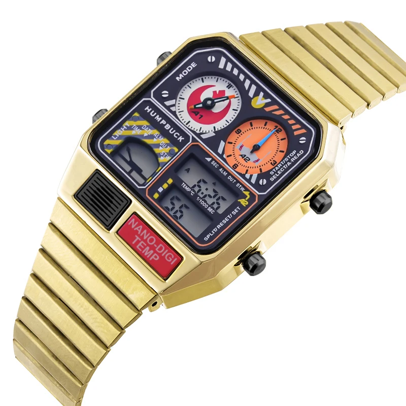Dual Time Classic Uhr mit Temperaturanzeige | Digitale Armbanduhr - Bild 10 von 12