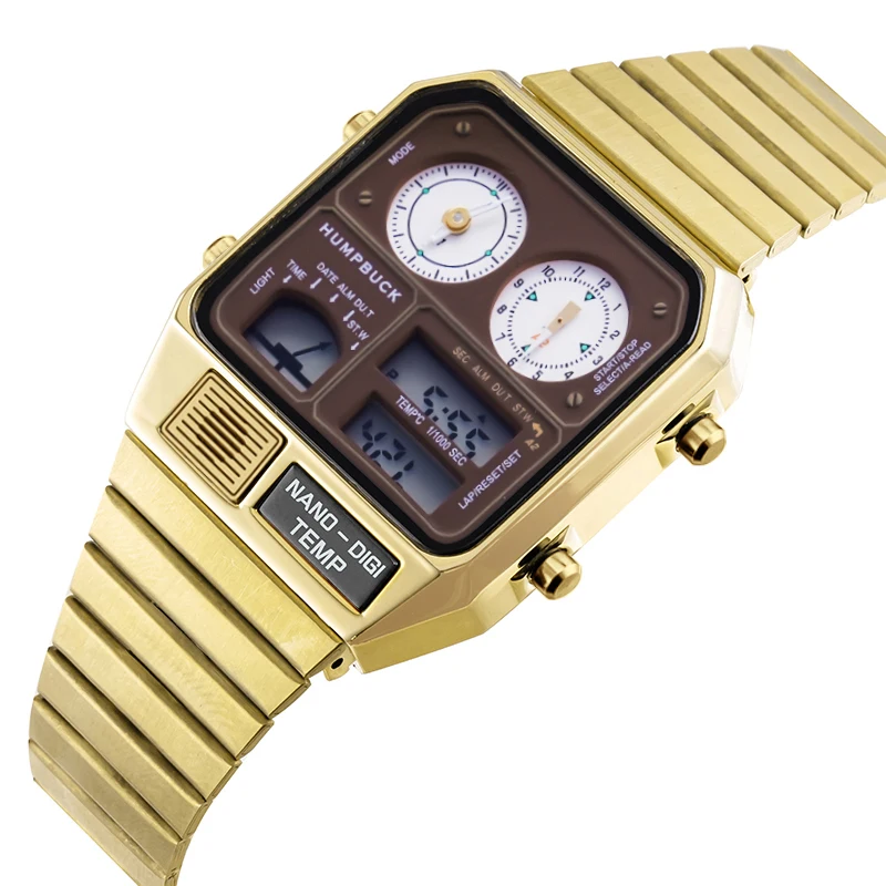 Dual Time Classic Uhr mit Temperaturanzeige | Digitale Armbanduhr - Bild 8 von 12