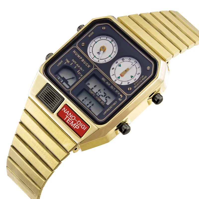 Dual Time Classic Uhr mit Temperaturanzeige | Digitale Armbanduhr - Bild 7 von 12