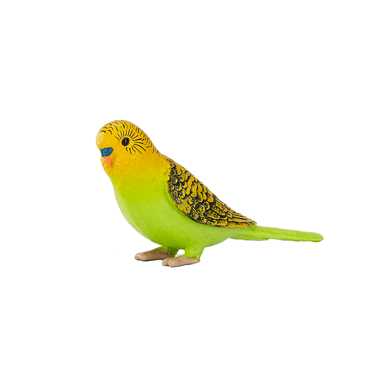 Green Budgerigar Toy Realistic Exotic Bird Figurine