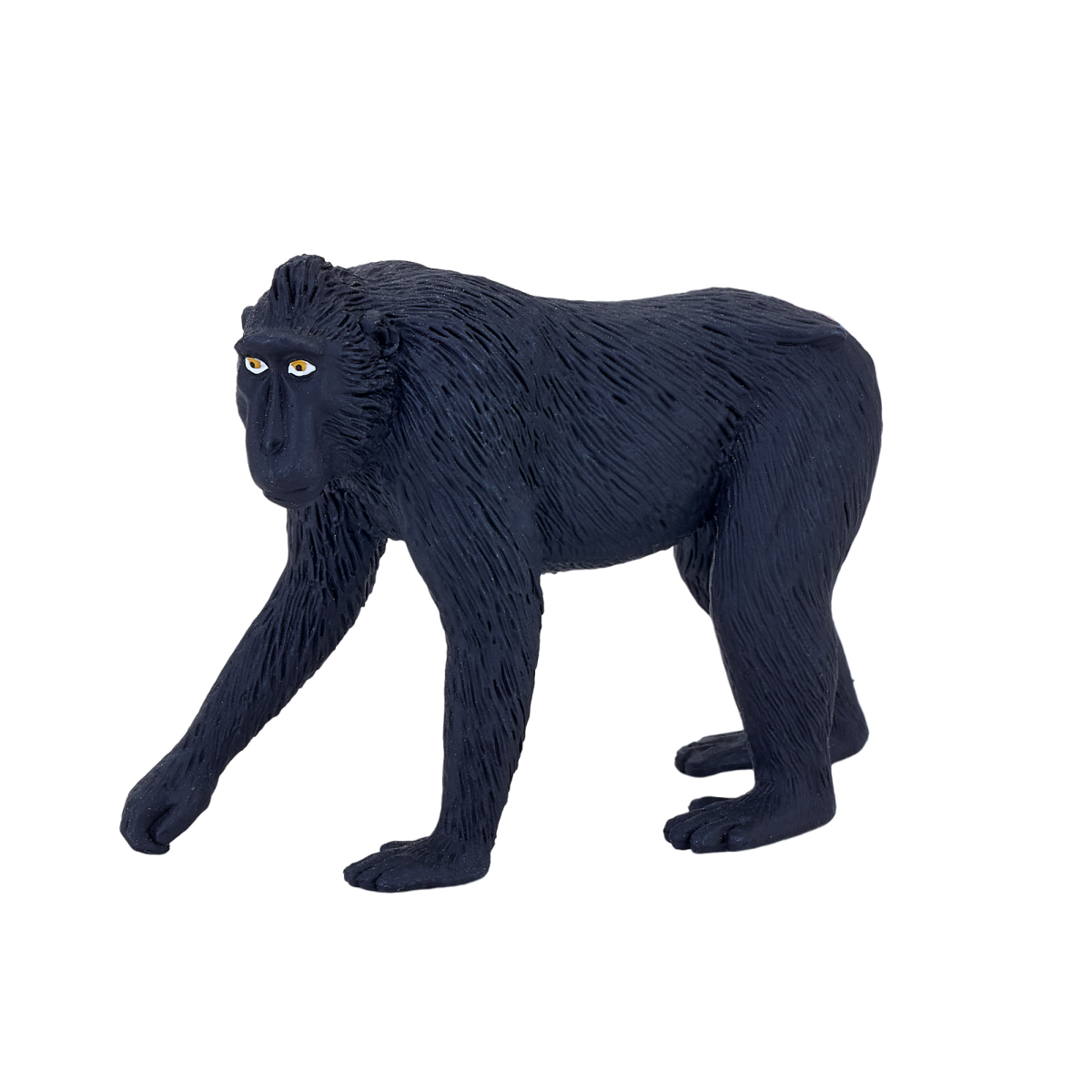 Black Crested Macaque Toy Realistic Primate Figurine