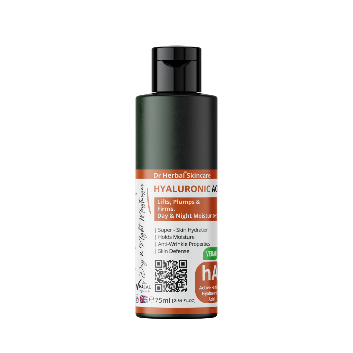 DR HERBAL Day & Night Moisturiser 75ml with Hyaluronic Acid & Coconut