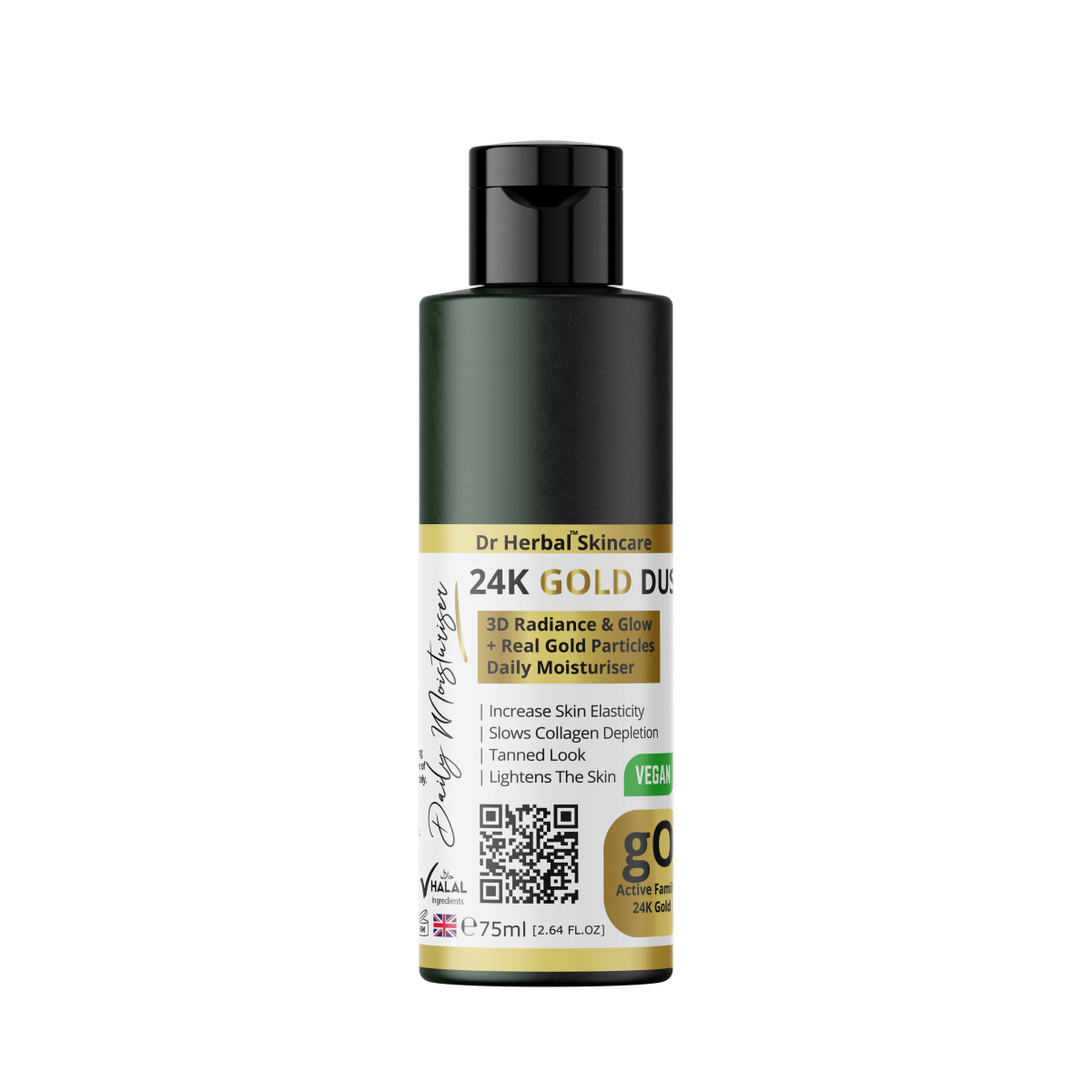 DR HERBAL Daily Moisturiser 75ml with 24K Gold, Aloe & Wheat Protein
