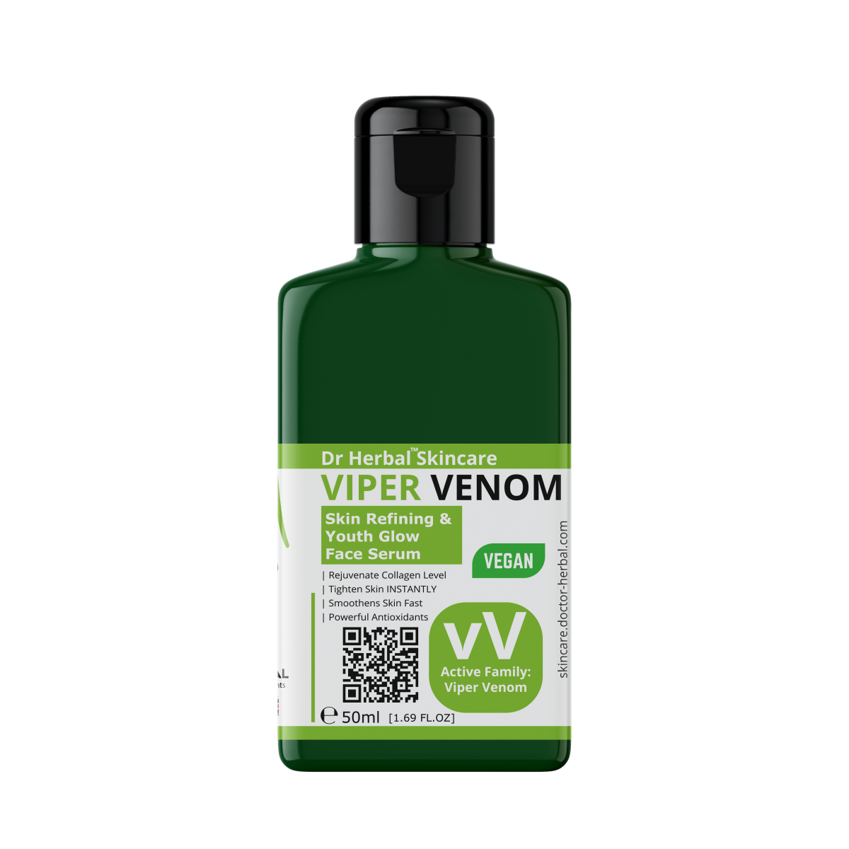 DR HERBAL Viper Venom Face Serum 50ml with Peptides, Marine Collagen & Silk Amino